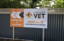 Mont Albert Vet Building Signs