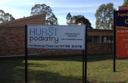 Hurst Podiatry Sign